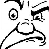 Annoyed face clip art