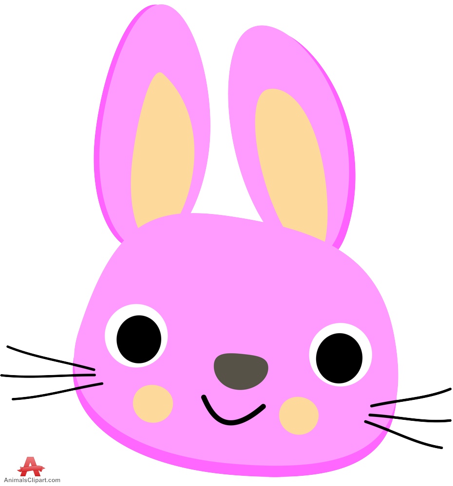 Pink rabbit clipart