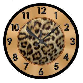 Leopard Print Wall Clocks | Zazzle