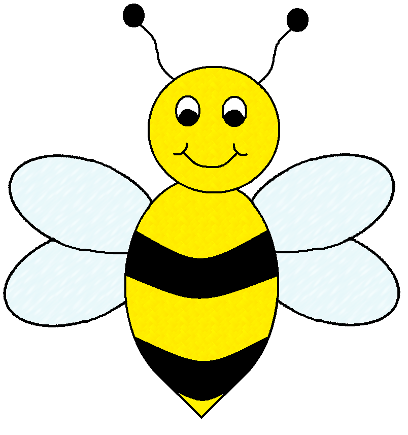 Bumble bee with flower clipart