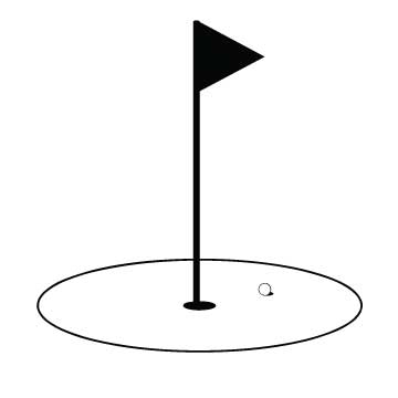 Golf flag clipart