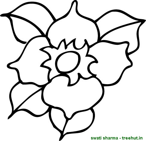 Simple Flower Coloring Pages