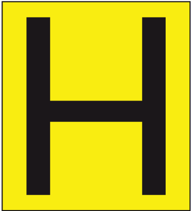 Fire Hydrant H Symbol sign