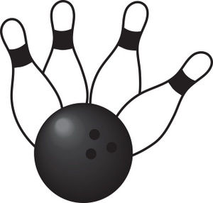 Bowling ball bowling pin and clip art cliparts image 3