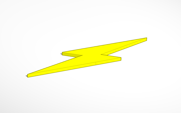 3D design lightning bolt | Tinkercad