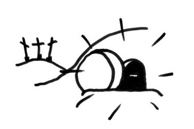 Empty Tomb Clip Art Drawing Black And White Clipart - Free to use ...