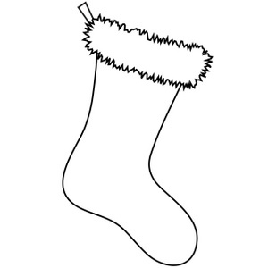 Free Coloring Pages Clipart Image - Christmas Stocking Coloring Page