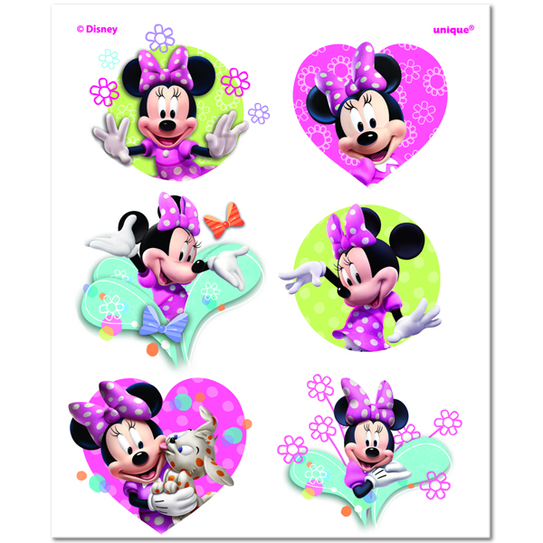 Minnie Mouse Temporary Tattoos (24), FREE shipping offer, 50% off ...