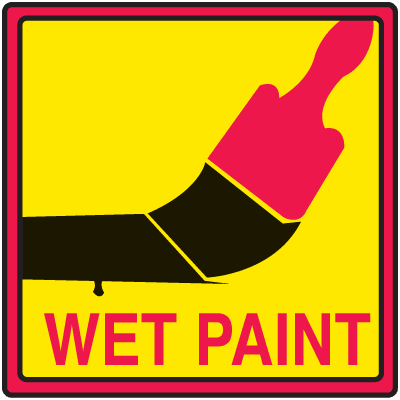 Safety Traffic Cone Signs - Wet Paint | Seton