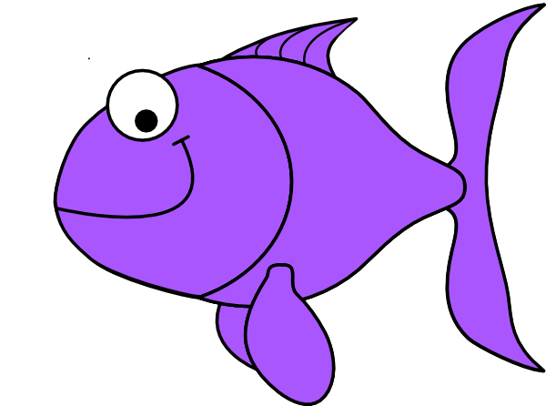 Purple Fish Clip Art - vector clip art online ...