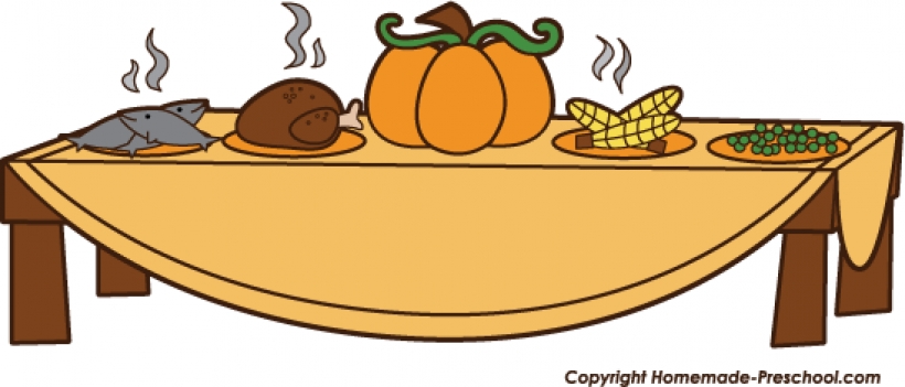 Clipart of thanksgiving food
