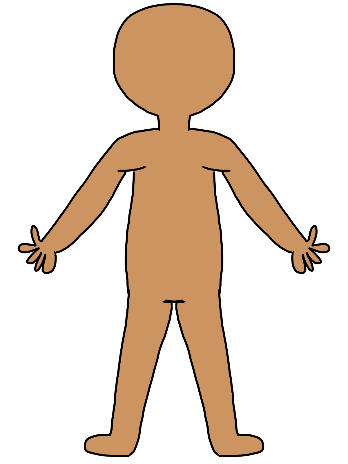 Clipart human body outline - ClipartFox