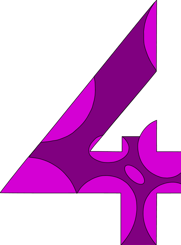 Number 4 clipart purple - ClipartFox