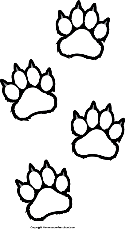 Paw Print Coloring Page