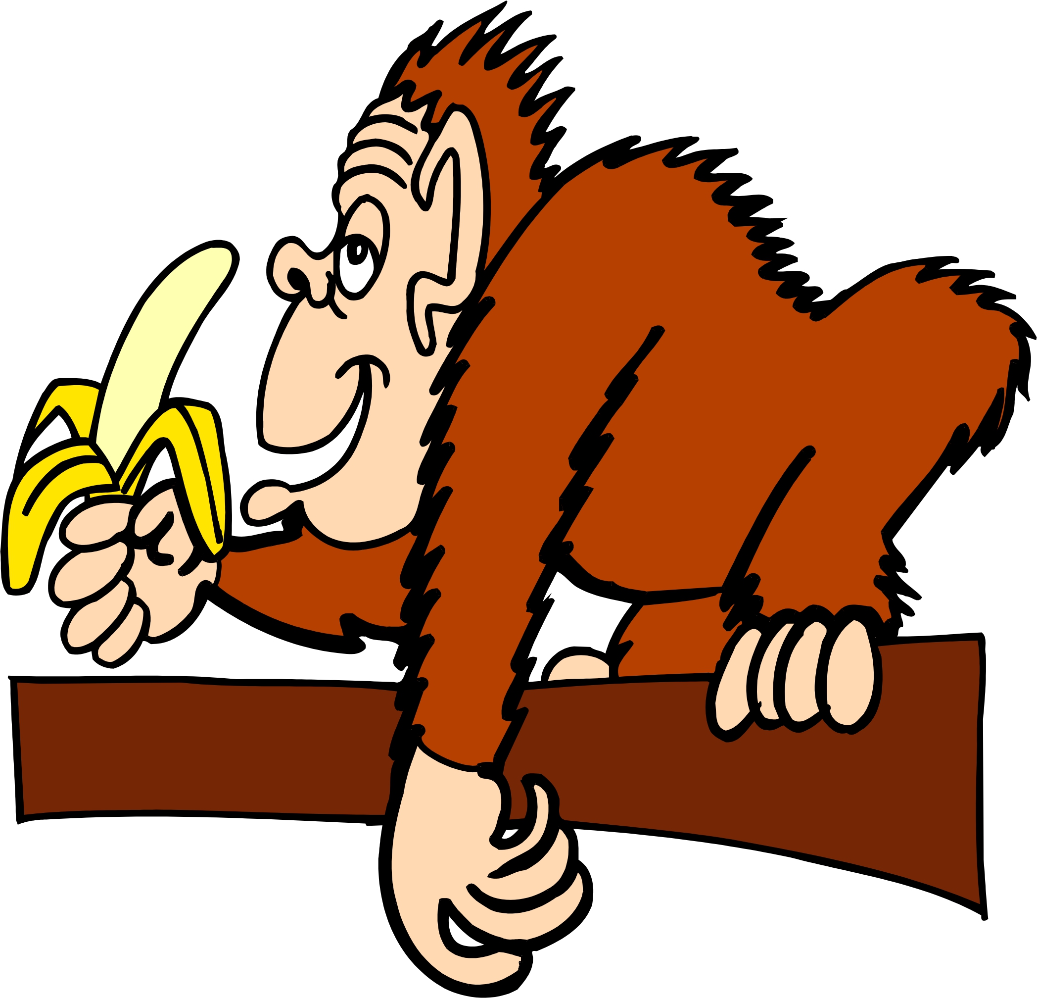 How To Draw A Monkey Eating A Banana ClipArt Best ClipArt Best