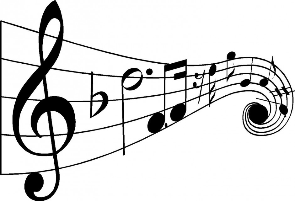 Violin Music Score Hearts Clipart
