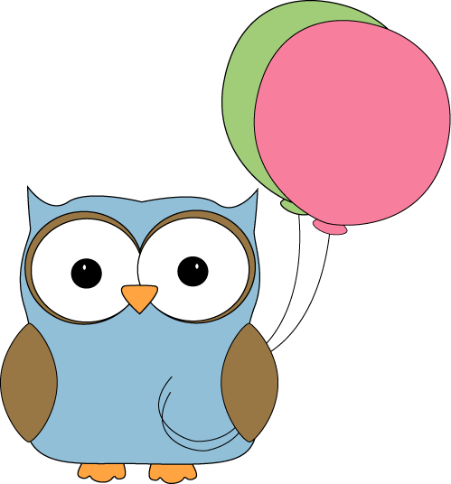 Pink cute owl clipart