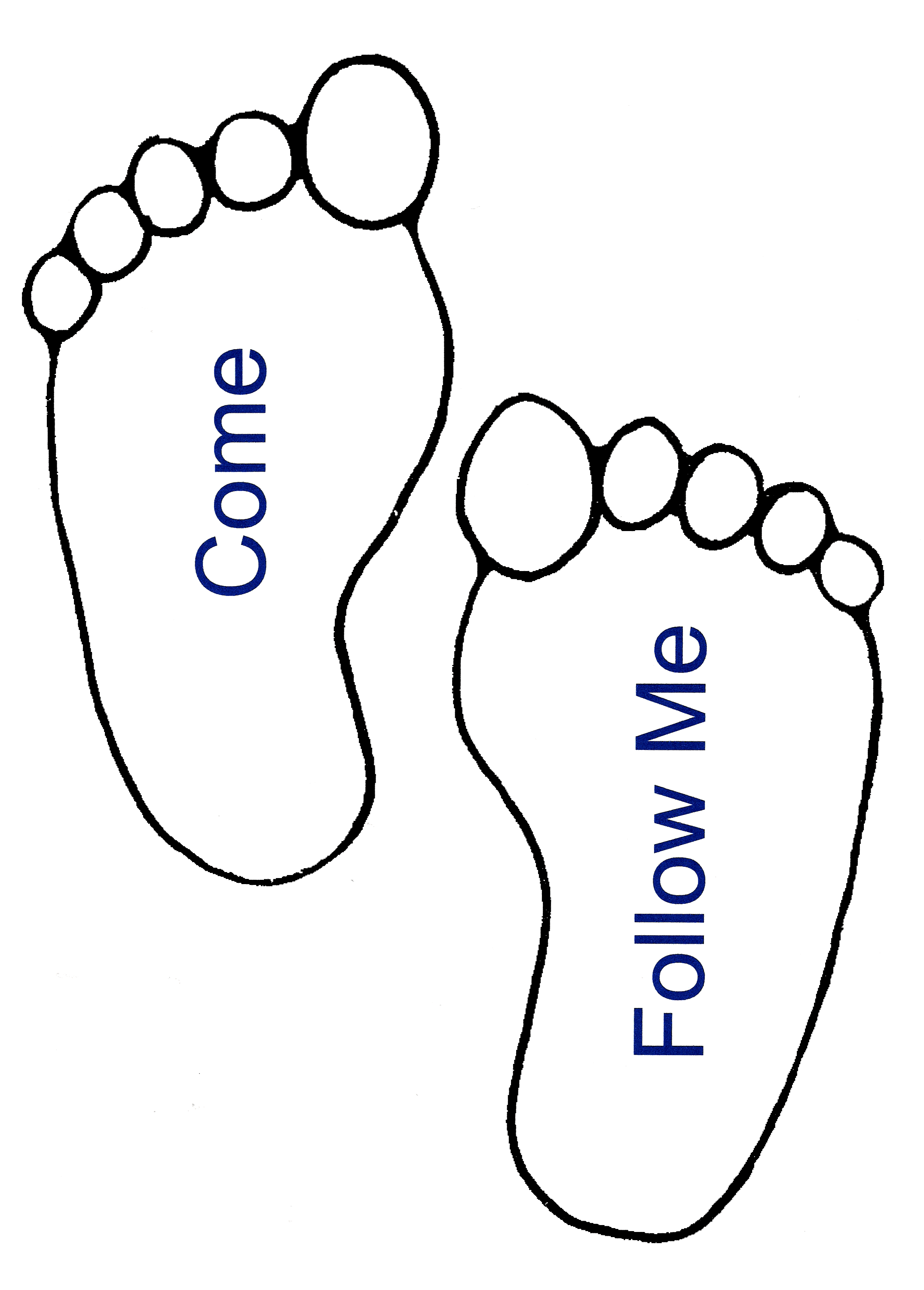 Jesus footprints clipart