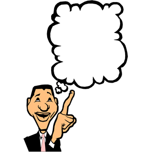 Clipart of someone thinking