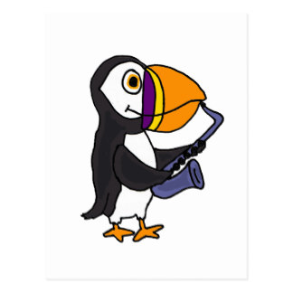 Cartoon Puffin Postcards | Zazzle