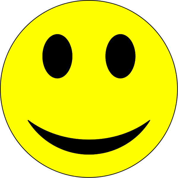 Smiley face clipart black and white no background