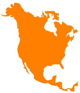 Free clipart of north american map outline