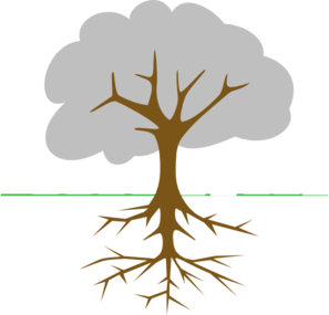 Clipart trees with roots