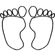 Best Photos of Foot Cut Out Pattern - Baby Footprint Template ...