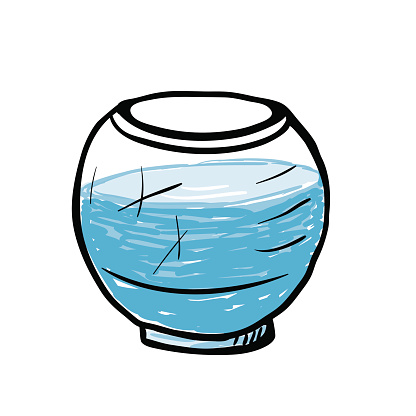 Empty Fish Bowl Drawing Clip Art, Vector Images & Illustrations ...