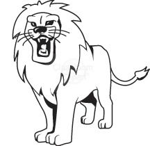 Lion drawing clipart