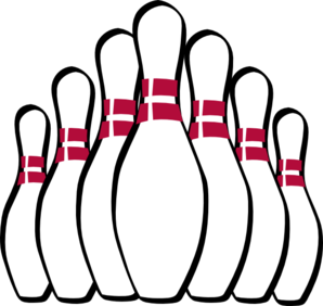 Bowling ball pins clipart