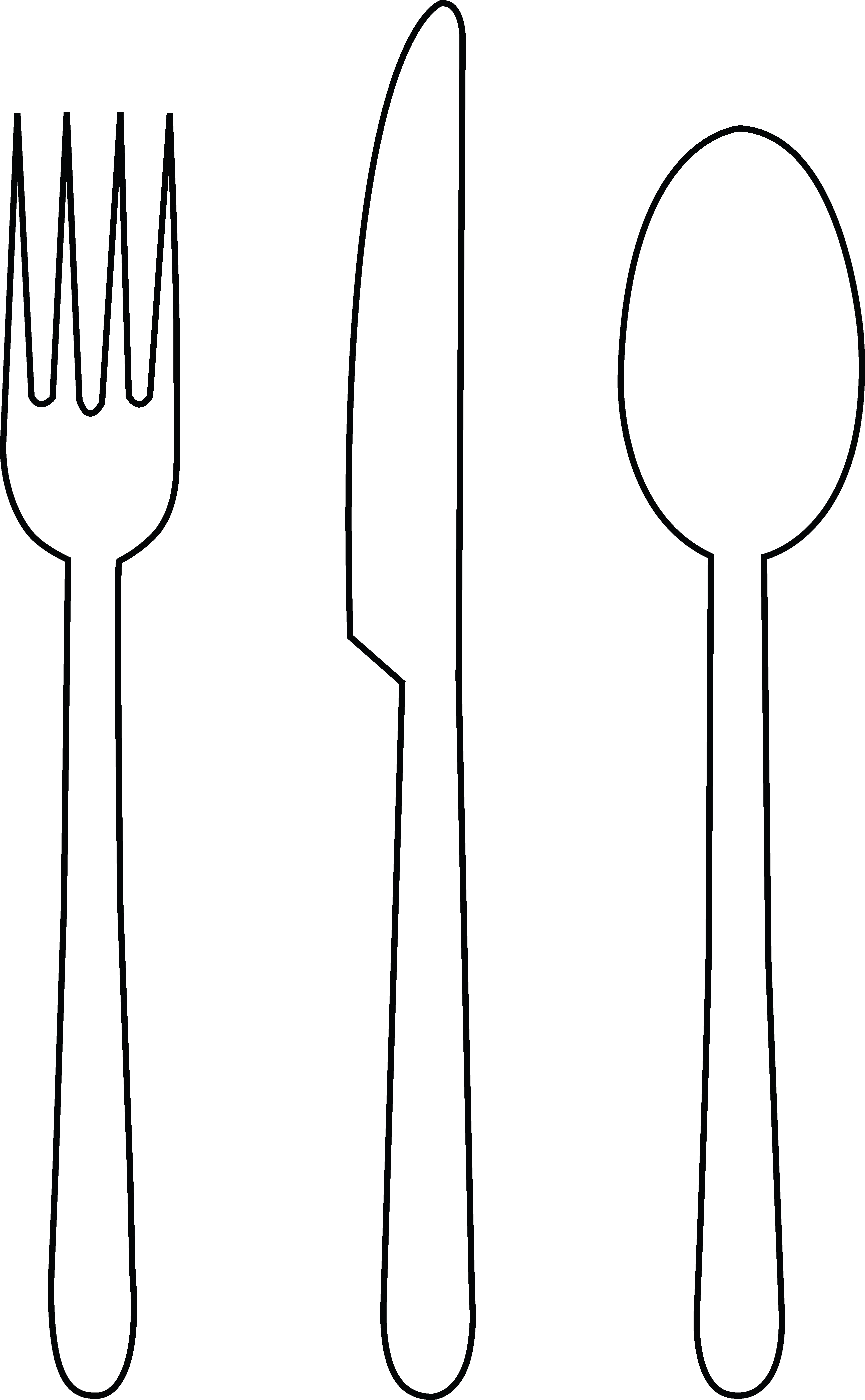 Fork knife spoon clipart