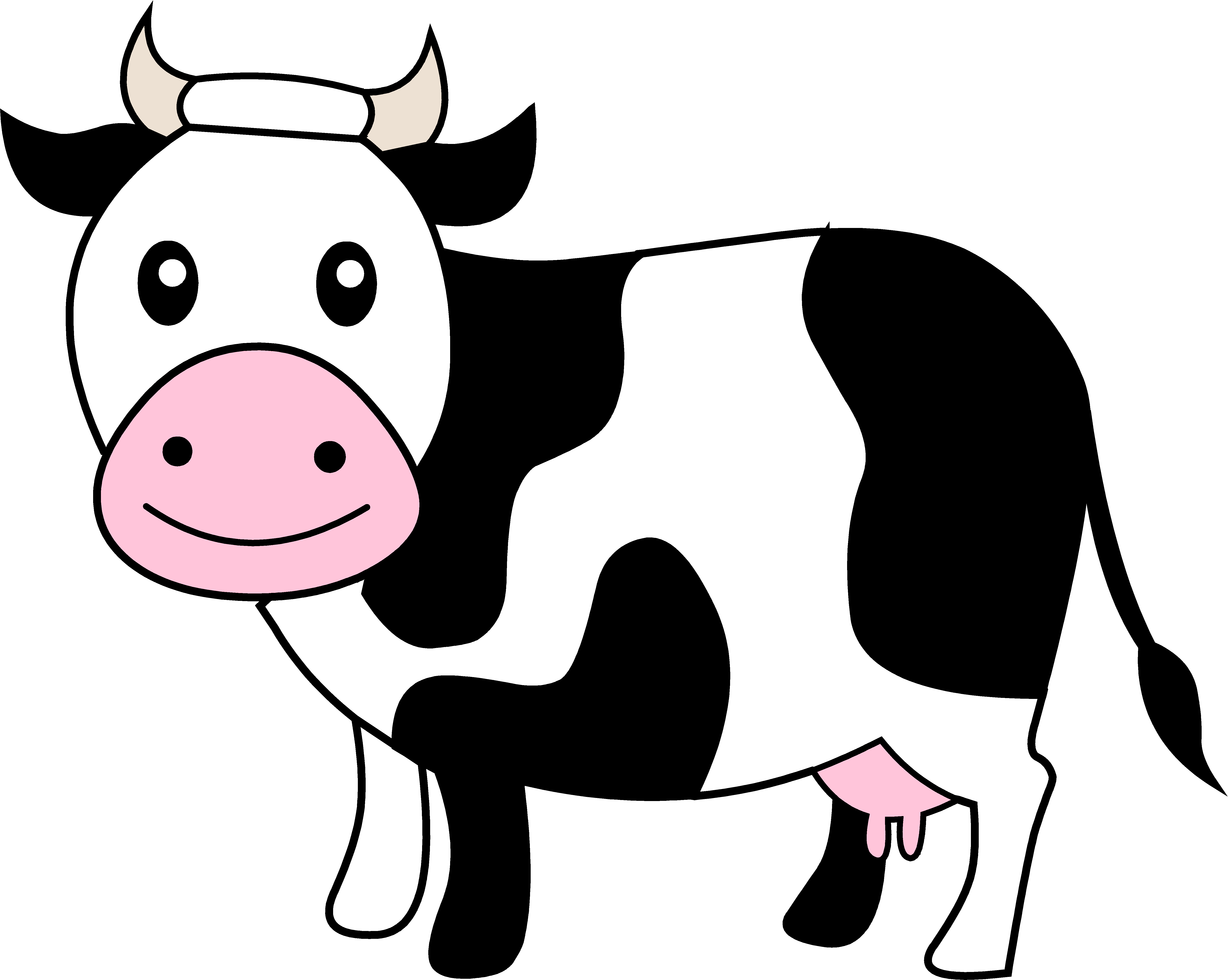 Cute cow clipart free