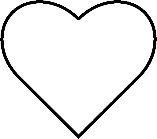 Heart outline clipart png