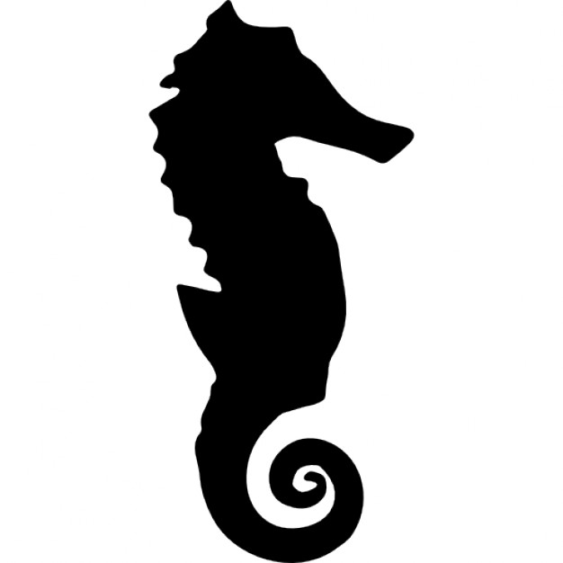 Seahorse silhouette Icons | Free Download