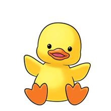 Cute duckling clipart