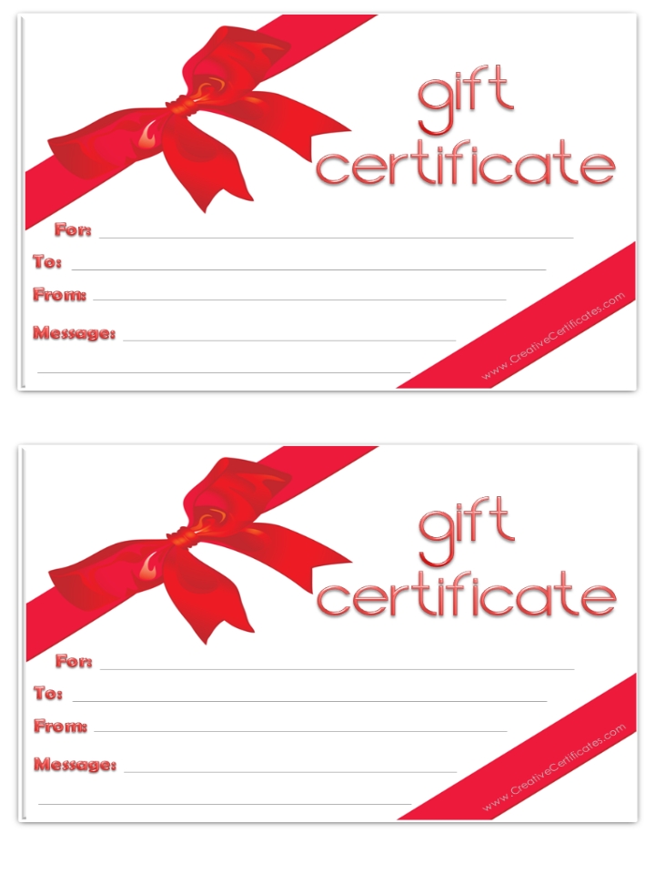 food gift certificate template word free