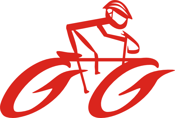 Cyclist on bike clip art at vector clip art - dbclipart.com