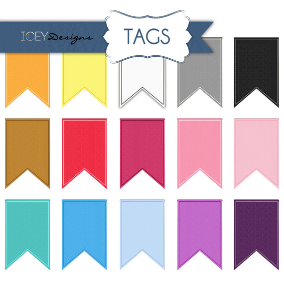 Digital Scrapbooking Textured Journal Tags Flags By IceyDesigns ...