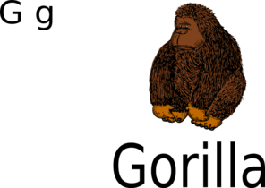 Gorilla Clip art - Animal - Download vector clip art online