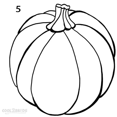 How To Draw a Pumpkin (Step by Step Pictures) | Cool2bKids