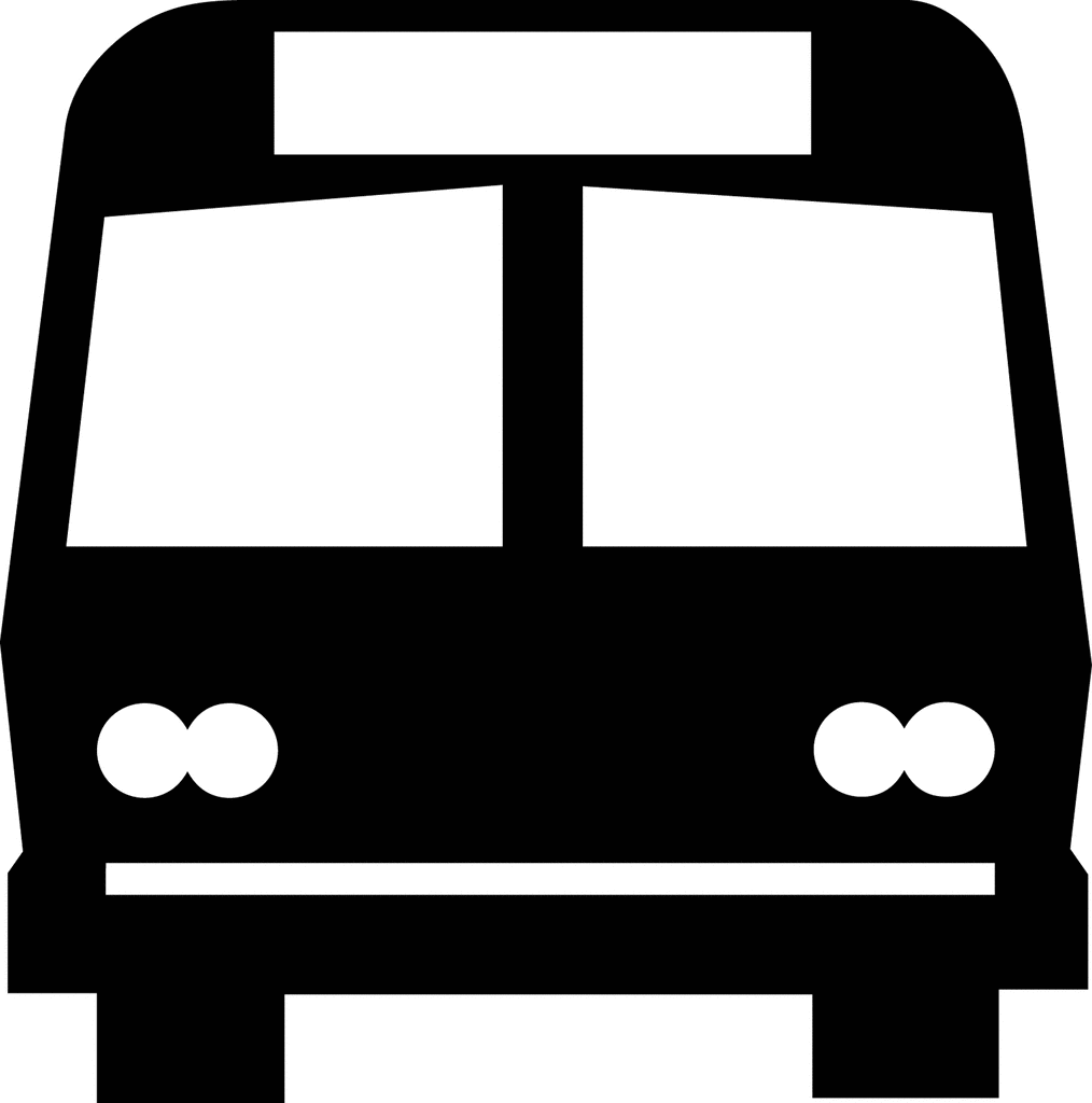 Shuttle bus silhouette clipart