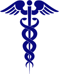 Blue Caduceus Clip Art - vector clip art online ...