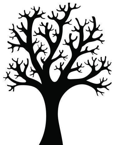 Cartoon Of The Bare Tree Outline Clip Art, Vector Images ...