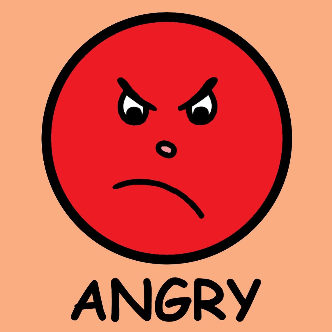 Angry Red Smiley Face Clipart Best 0643