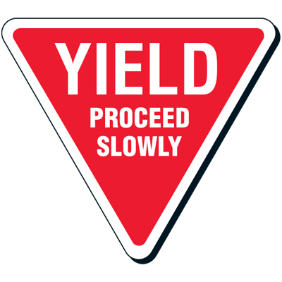 Reflective Traffic Signs - Yield Proceed Slowly | Seton