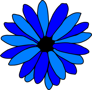 Blue Daisy Clip Art - vector clip art online, royalty ...