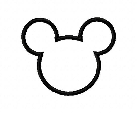 Mickey mouse clipart outline