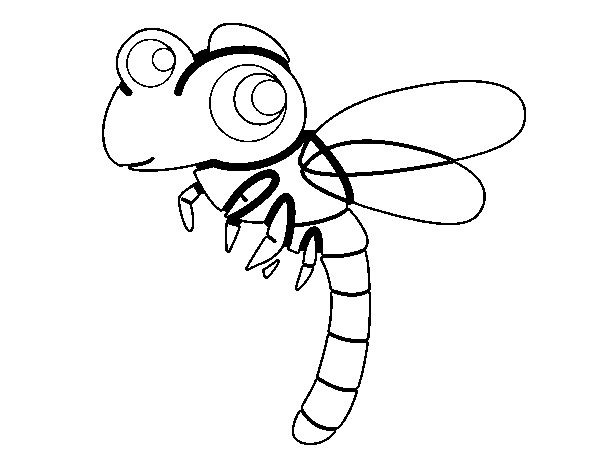 Coloring page Dragonfly flying to color online - Coloringcrew ...