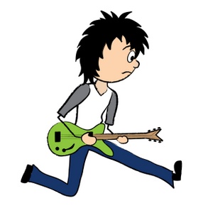 Guitar Player Clipart Image - Rocker Boy Playing Electric Guitar